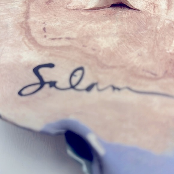 Handcrafted Artisan made Ceramic Pottery Fish with Shells signed Salamon - Picture 7 of 10